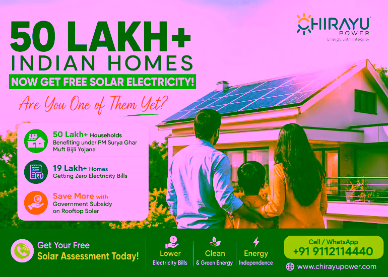 50 Lakh+ Homes Are Going Solar — Is Your Home Next? - Chirayu Power