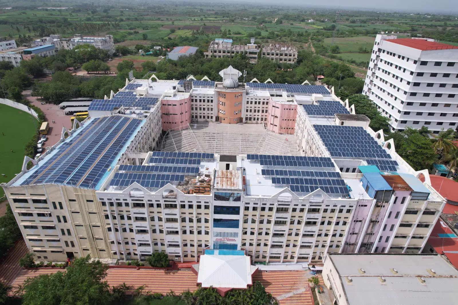 Commercial and institutional rooftop solar installation by Chirayu Power