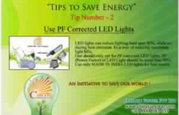 Save Energy by PF corrected LED Lights